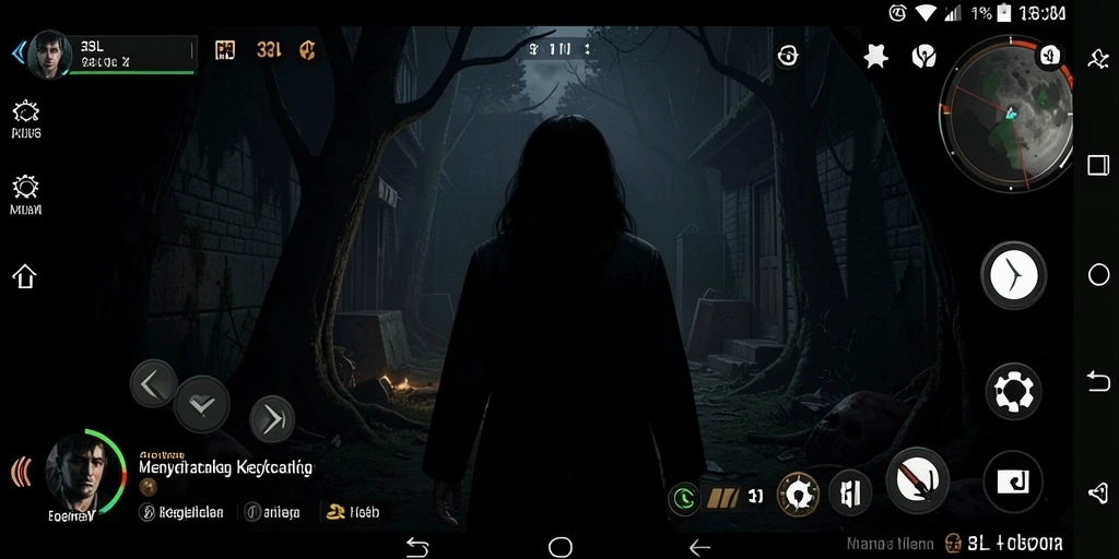 Tampilan gameplay 33L yang menyeramkan saat menjelajahi tempat-tempat angker.