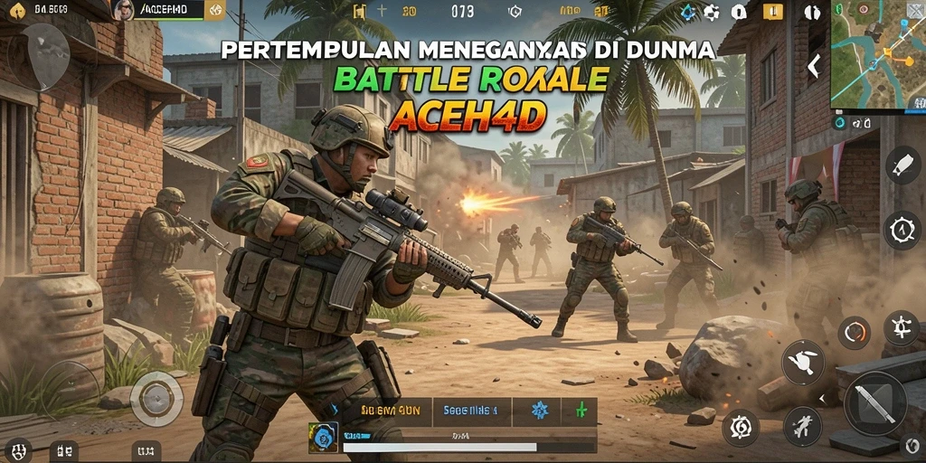 Gameplay seru dan menegangkan dalam ACEH4D Battle Royale.
