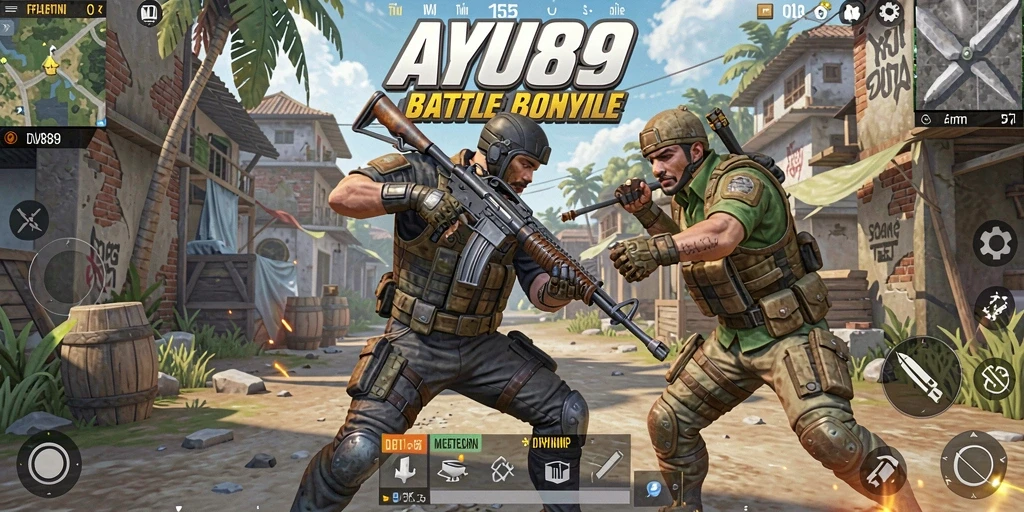 Screenshot AYU89 menampilkan momen seru dalam pertempuran Battle Royale.