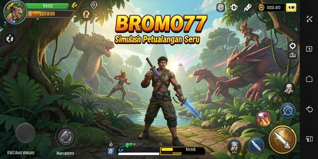 Screenshot utama BROMO77 menampilkan gameplay Simulation yang menarik.