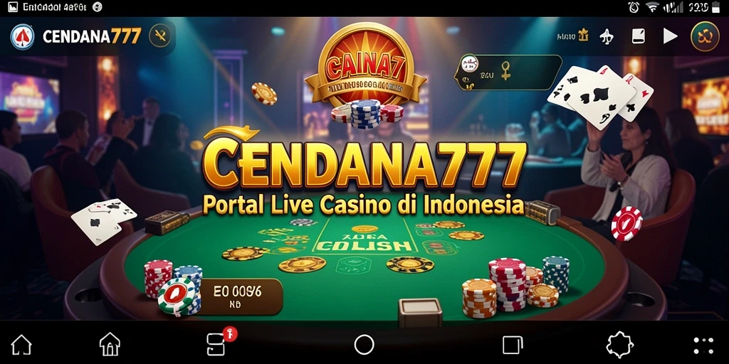 Screenshot CENDANA777 menampilkan dealer dan gameplay langsung yang seru.