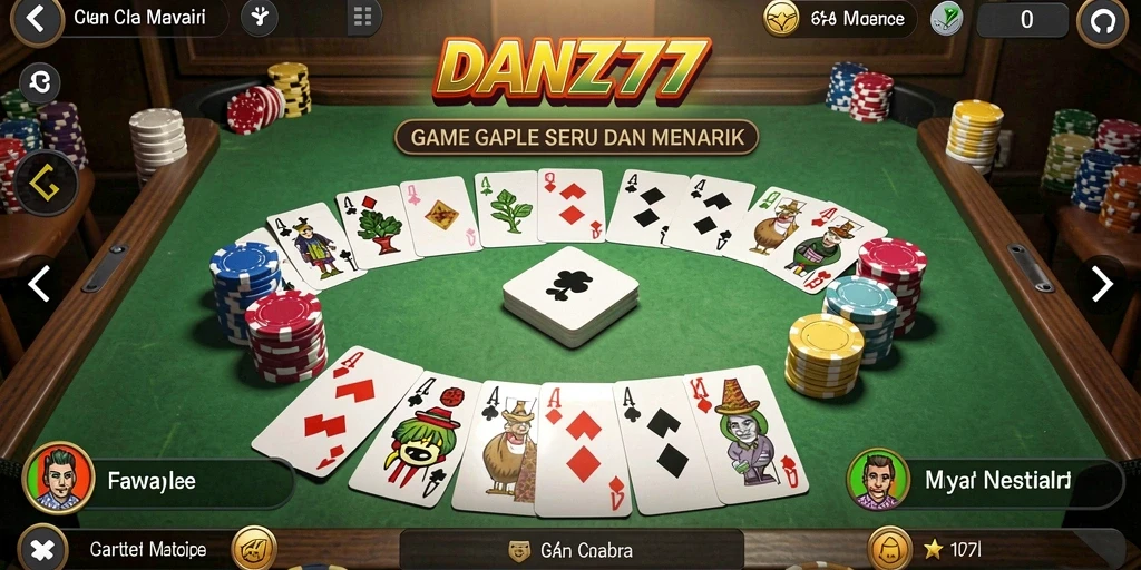 Screenshot utama DAN777 menampilkan gameplay seru Gaple.