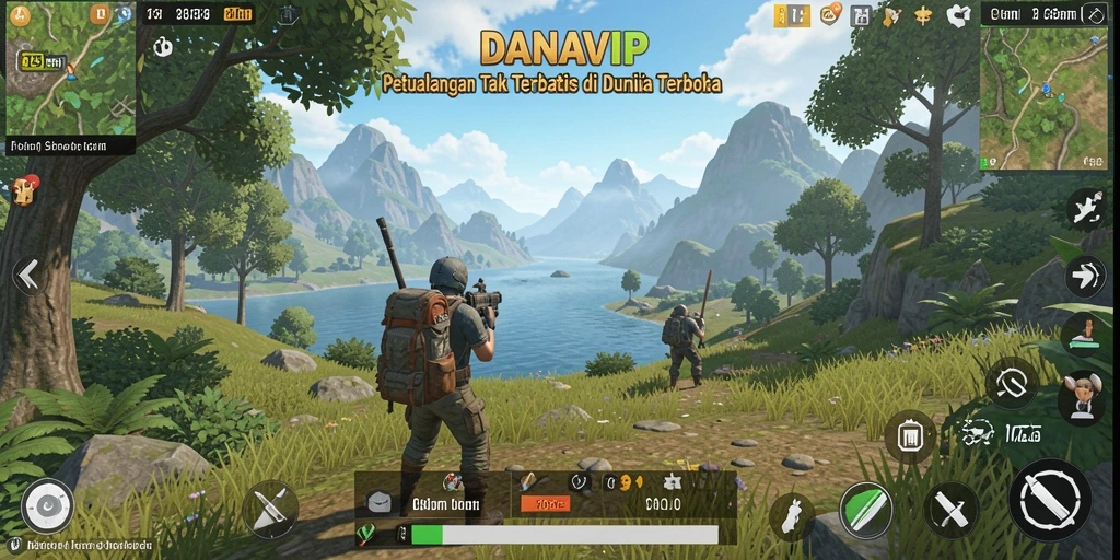 Screenshot gameplay <strong>DANAVIP</strong> menampilkan petualangan mendebarkan di dunia terbuka.