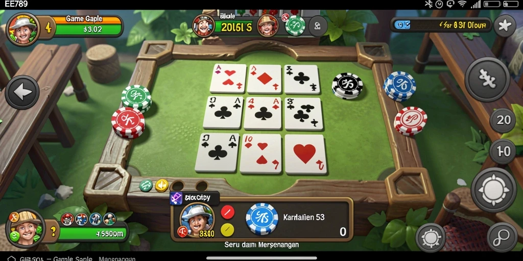 Screenshot gameplay Gaple yang mengasyikkan di EE789.