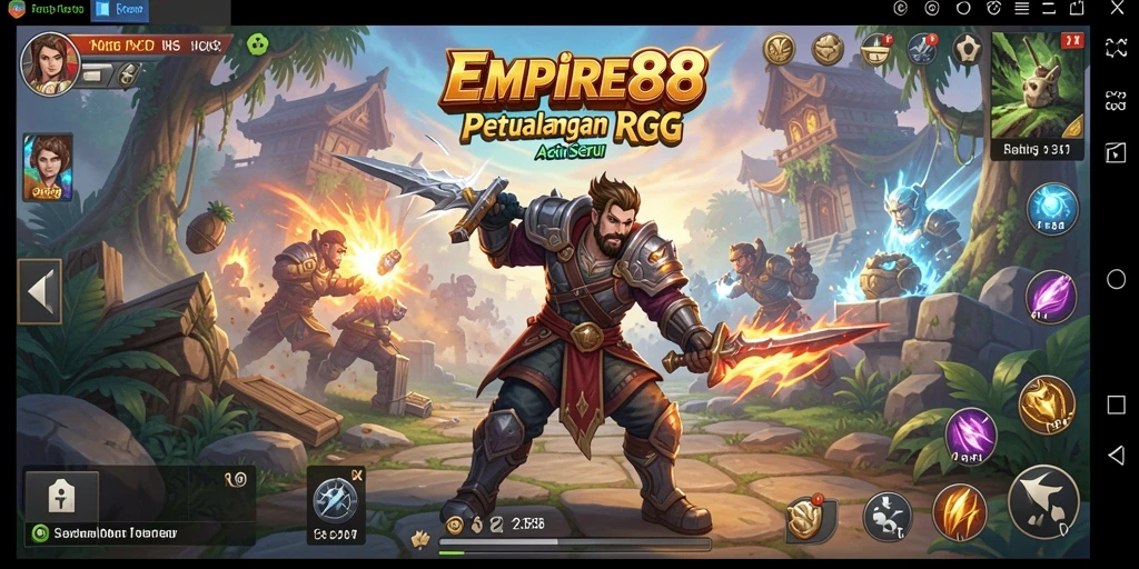 Screenshot gameplay seru EMPIRE88 menampilkan aksi fantastis dalam pertarungan.