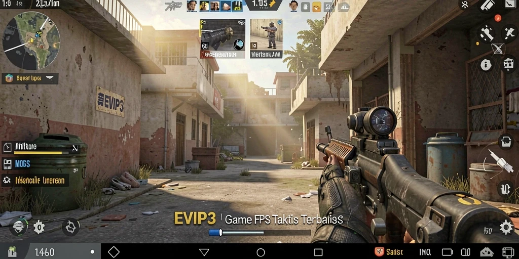 Gameplay menarik dalam pertempuran FPS yang seru.