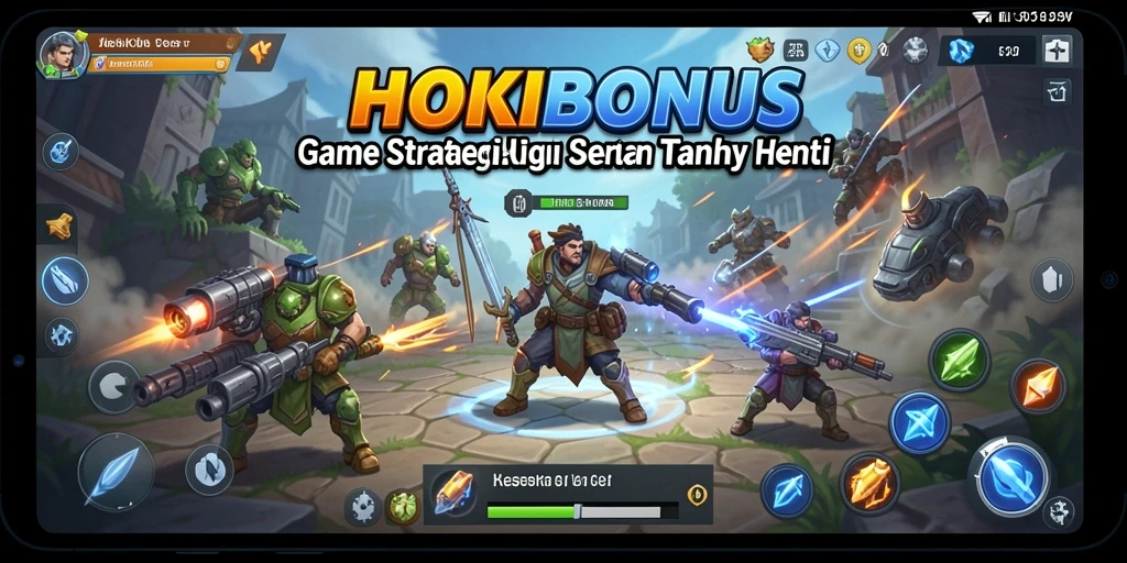 Tampilan gameplay HOKIBONUS dengan aksi pertempuran yang menarik.