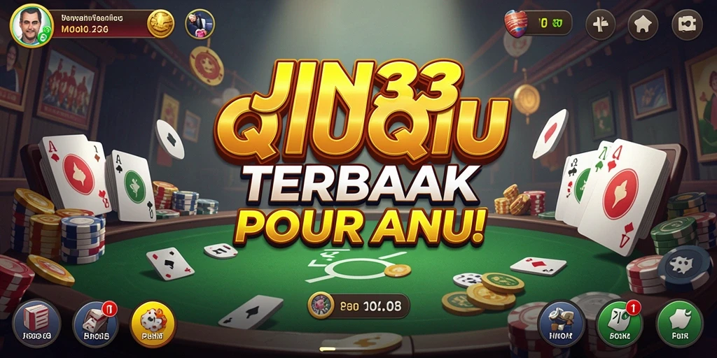Tampilan gameplay seru dalam permainan QiuQiu JIN33.