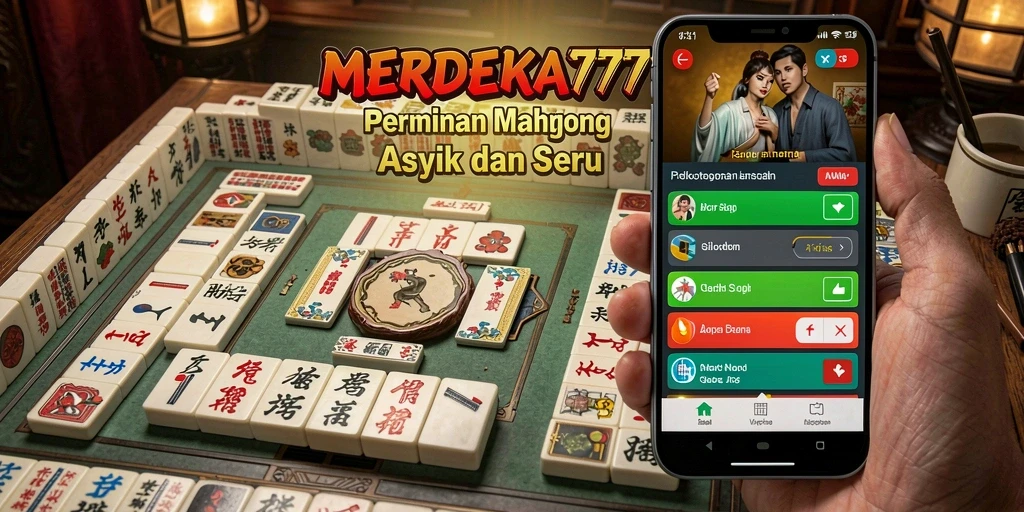 Tampilan gameplay <strong>MERDEKA777</strong> dengan grafis Mahjong yang menawan.