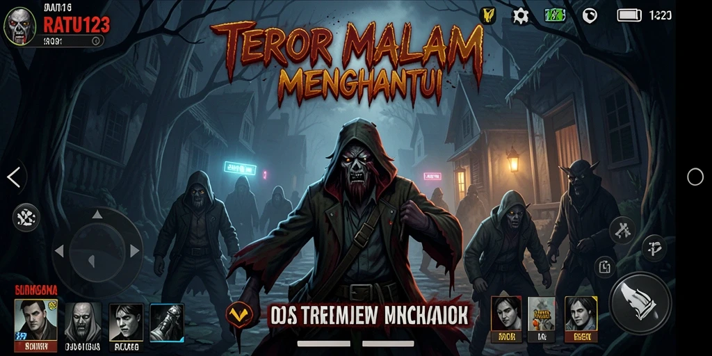 Tampilan gameplay <strong>RATU123</strong> yang menakutkan dan mendebarkan saat menjelajahi lingkungan.