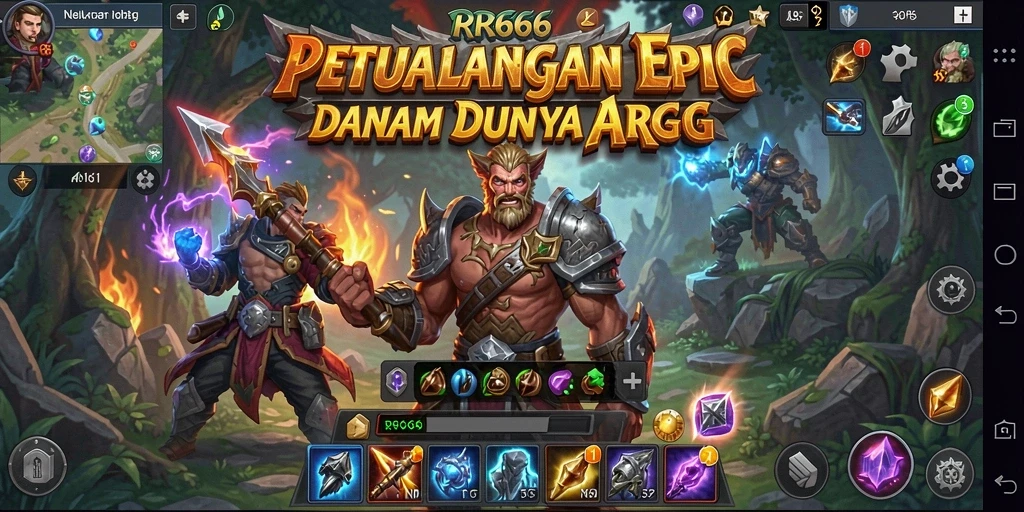 Menampilkan aksi seru dalam permainan ARPG RR666.