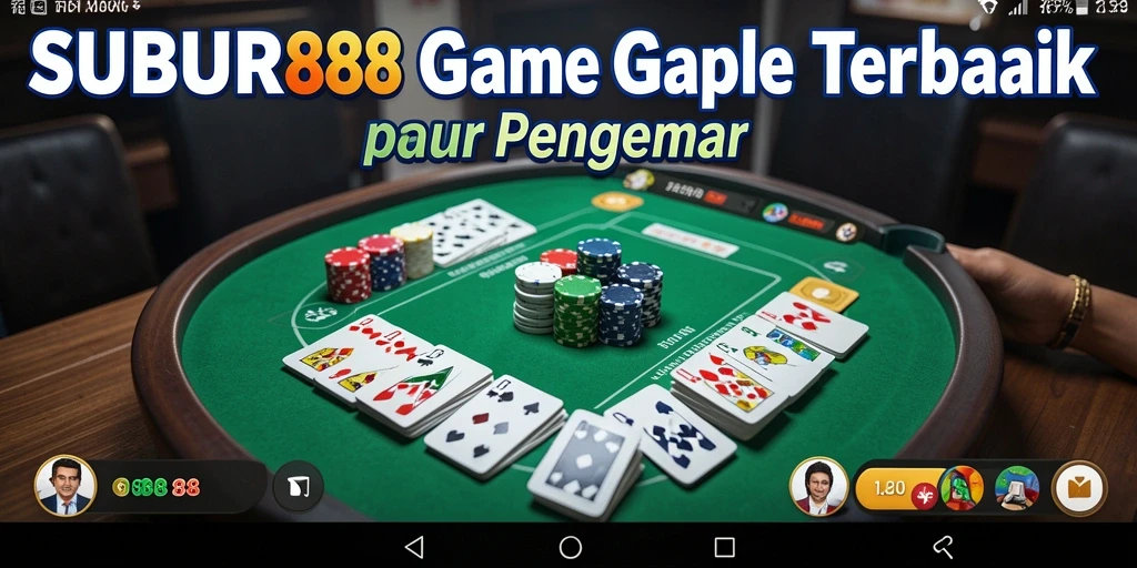 Screenshot game SUBUR88 menampilkan gameplay Gaple yang seru.
