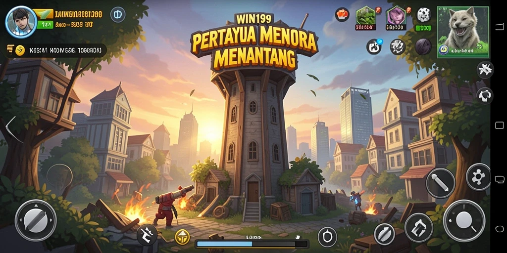 Tangkapan layar menunjukkan aksi seru dalam gameplay Tower Defense.