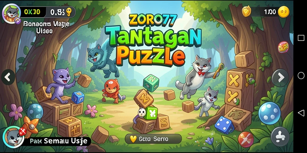 Tampilan gameplay menarik dari ZORO77 dengan puzzle berwarna-warni.