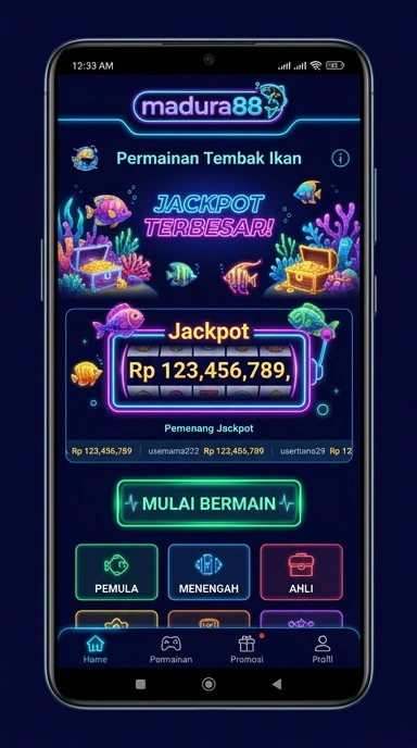 Tampilan utama aplikasi madura88 yang user-friendly.